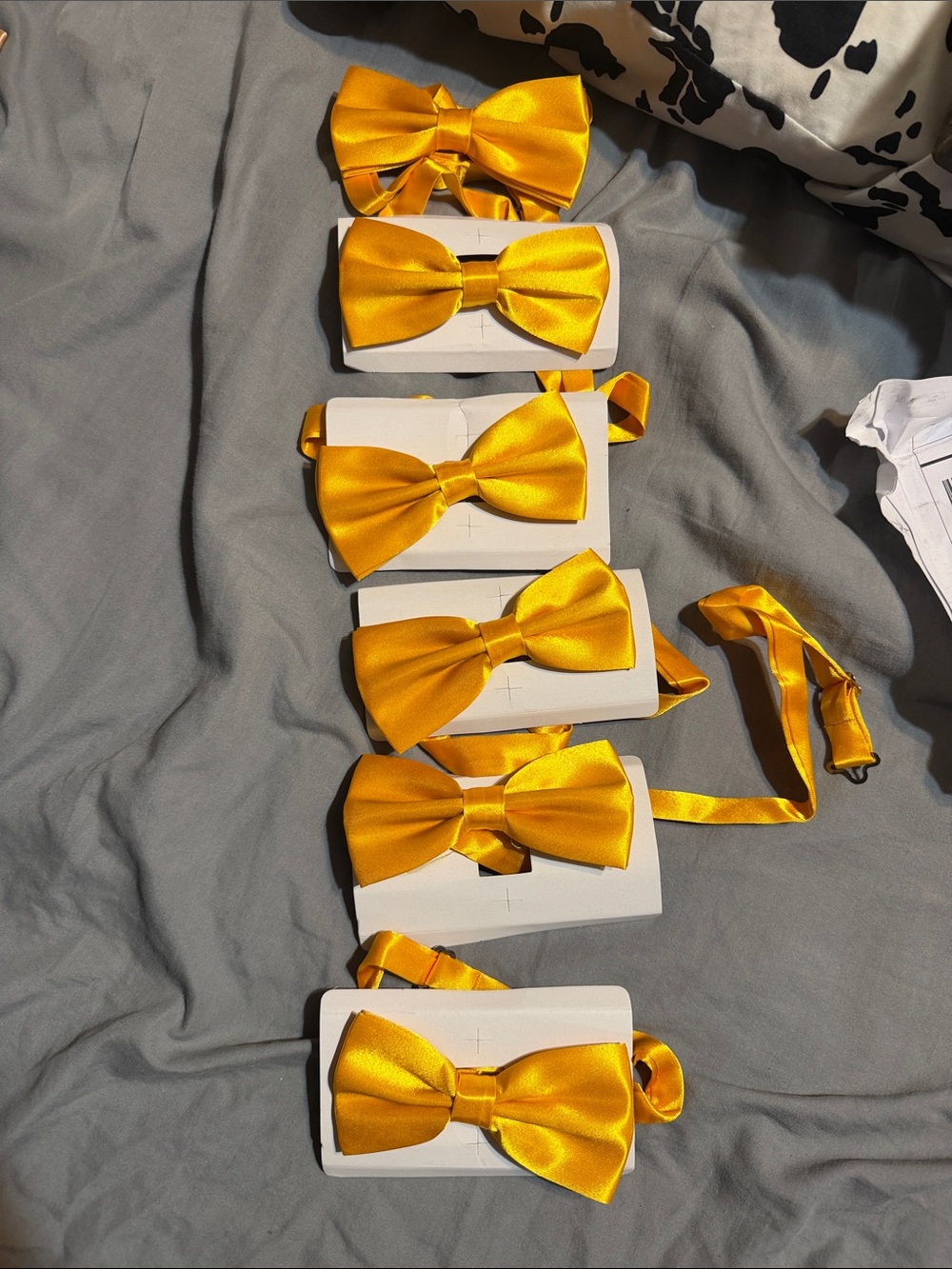 Men’s Satin Bow Tie - Yellow